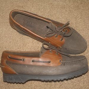 FLORSHEIM: Brown 2-Tone Leather Lace-Up Loafers - Men's Size 8 - NEW